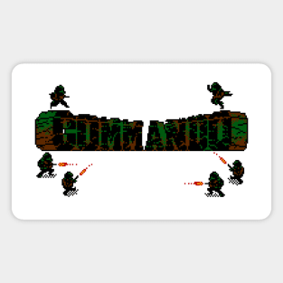 Commando 8 Bit Art Color Magnet